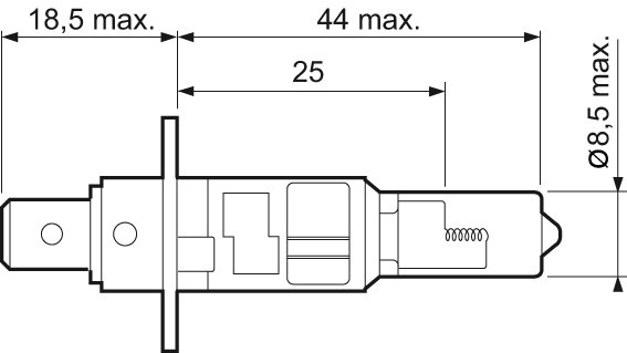 Ampoule, projecteur longue portée ESSENTIAL H1