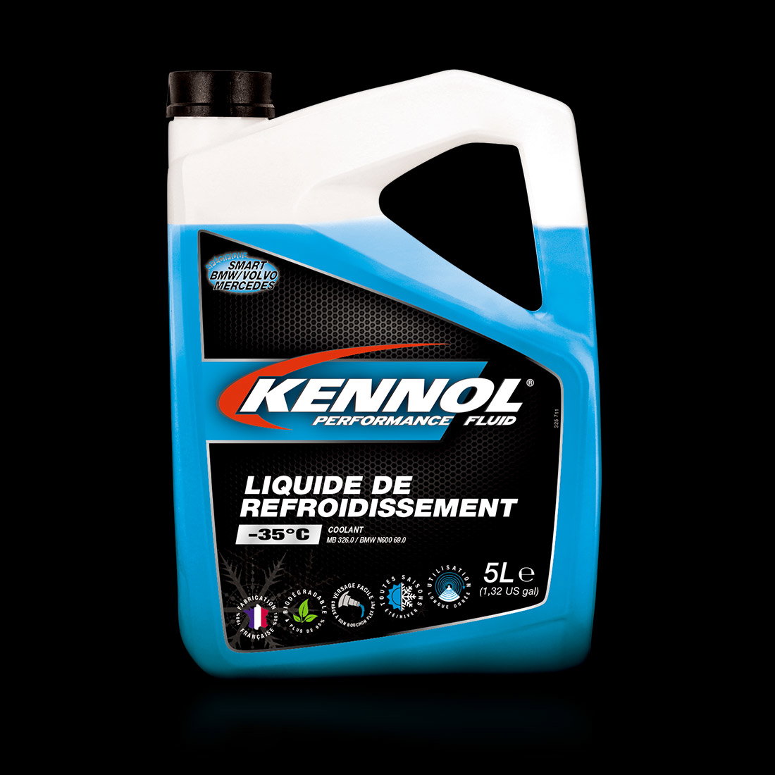 LIQUIDE DE REFROIDISSEMENT ROSE-BLEU FONCE MB BMW 5 litres