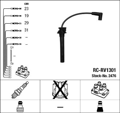 Kit de câbles d'allumage - RC-RV1301