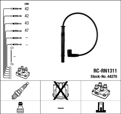 Kit de câbles d'allumage - RC-RN1311