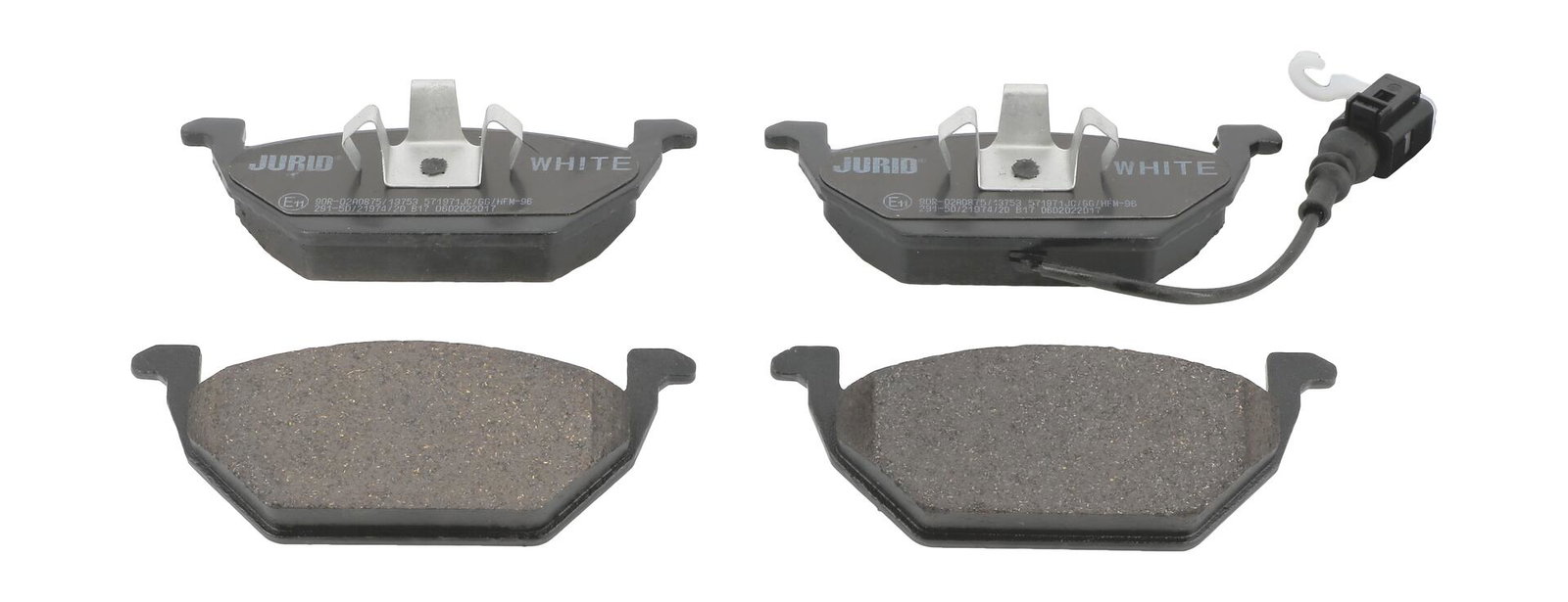 Kit de plaquettes de frein, frein à disque Jurid White Low Dust