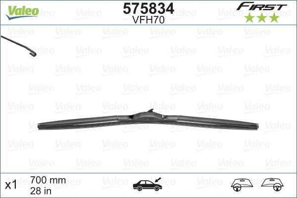 Balai d'essuie-glace FIRST HYBRID 700mm - VFH700