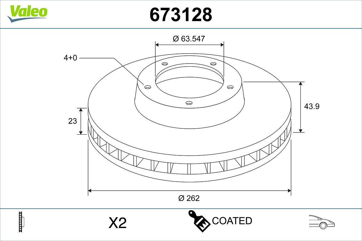 Disque de frein COATED