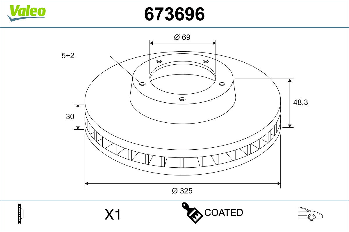 Disque de frein COATED