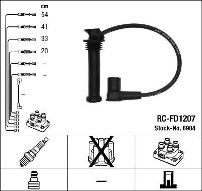 Kit de câbles d'allumage - RC-FD1207