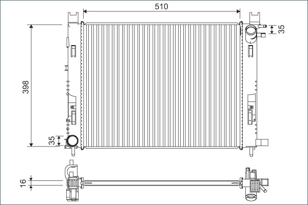 Radiateur, refroidissement du moteur