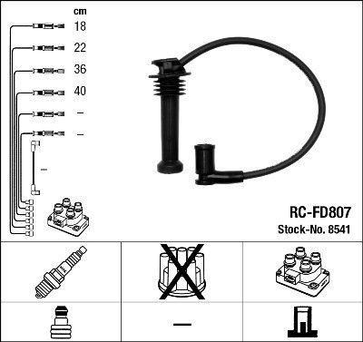 Kit de câbles d'allumage - RC-FD807