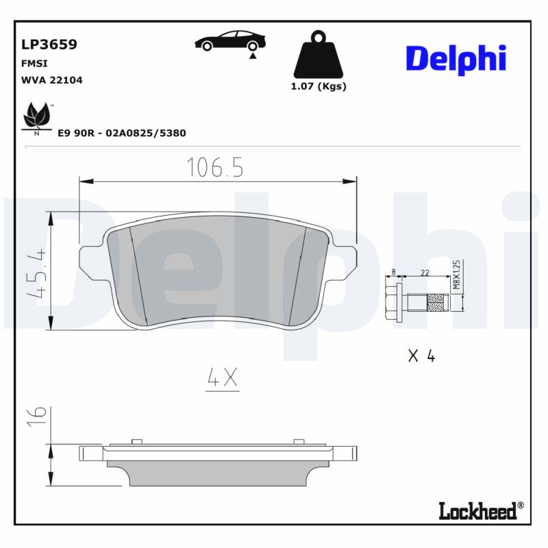 Kit de plaquettes de frein, frein à disque