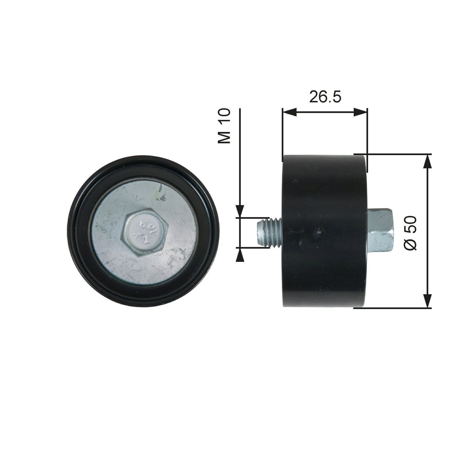 Poulie renvoi/transmission, courroie trapézoïdale à nervures DriveAlign™