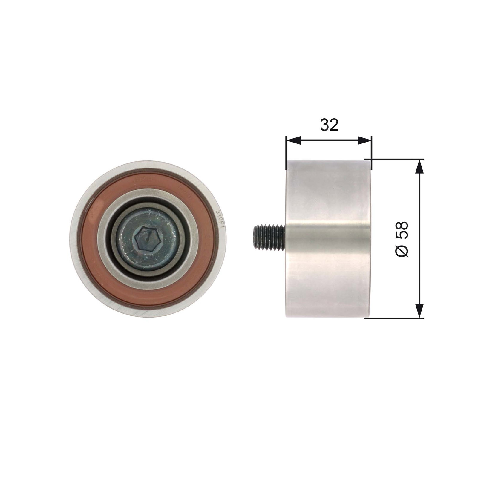 Poulie renvoi/transmission, courroie de distribution PowerGrip®