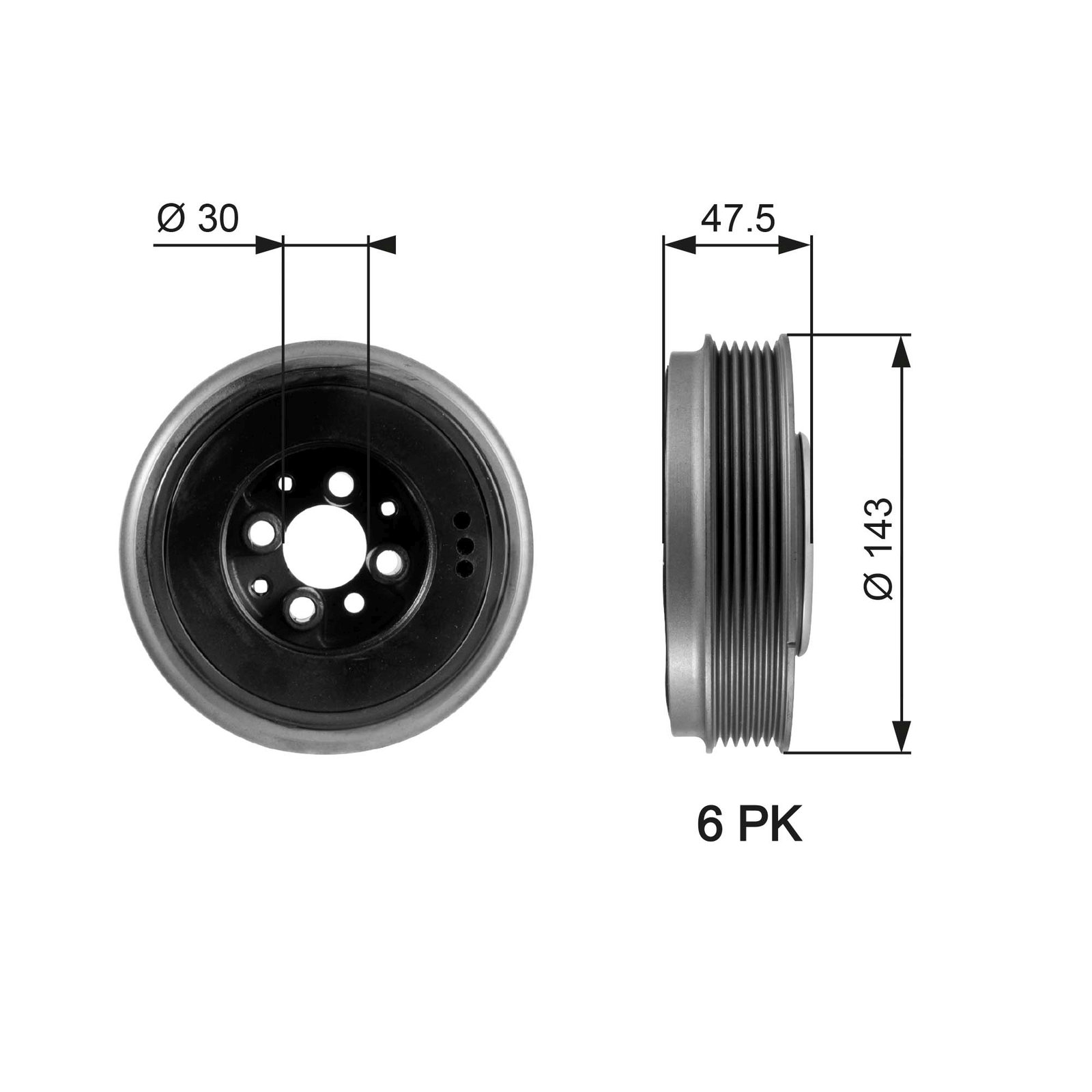 Poulie, vilebrequin DriveAlign®